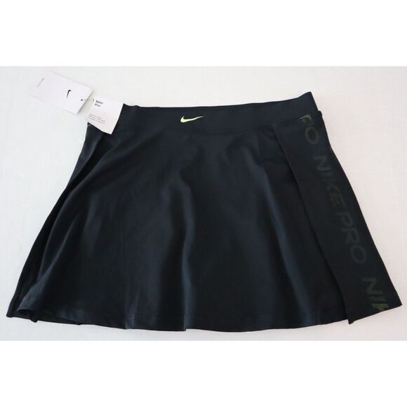 Nike Pro FB5685-010 Women's Sz M Black Dri-FIT High-Waisted 3" Skort w/Pockets - Picture 2 of 12